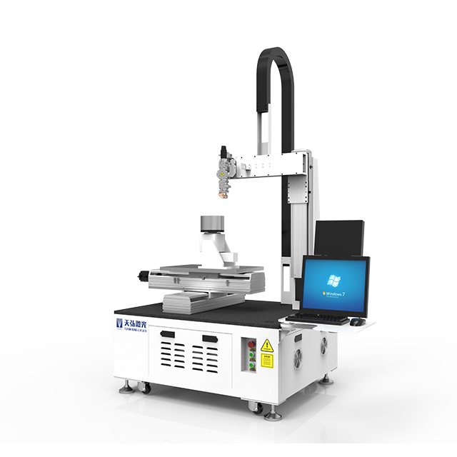 Máquina de solda a laser com plataforma de cinco eixos